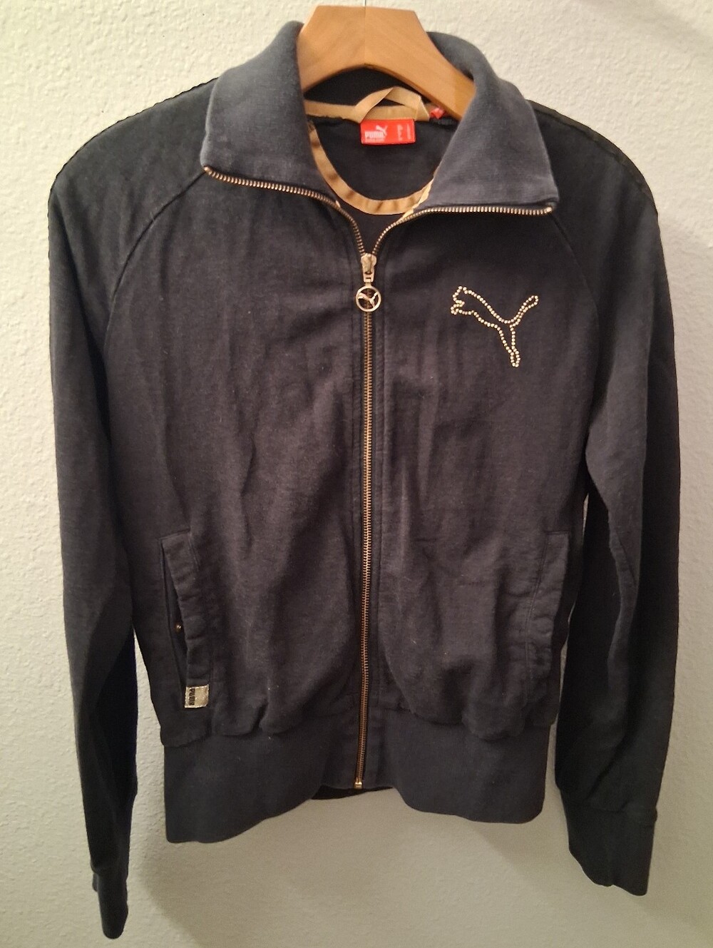 Black Puma Track Jacket Large